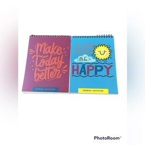 Puzzle Books - Set of 2 (Crossword, Sudoku, Word Search)